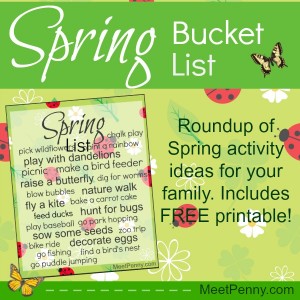 Spring Bucket List from Meet Penny
